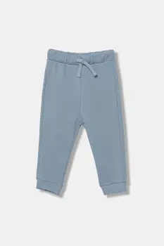 United Colors of Benetton pantaloni de trening din bumbac pentru copii uni, 3J70GF010 imagine