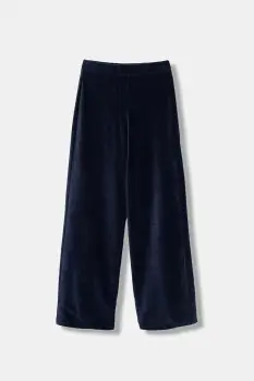 United Colors of Benetton pantaloni de trening din velur pentru copii culoarea bleumarin, uni, 4DZBCF02Q imagine