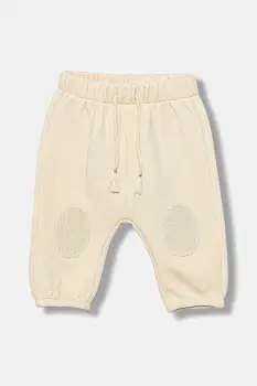 United Colors of Benetton pantaloni de trening pentru bebelusi culoarea bej, uni, 3ITEAF02E imagine