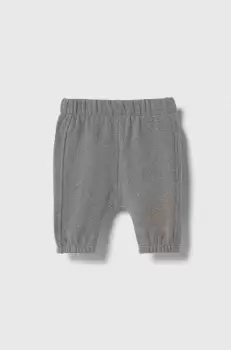 United Colors of Benetton pantaloni de trening pentru bebelusi culoarea gri, melanj imagine