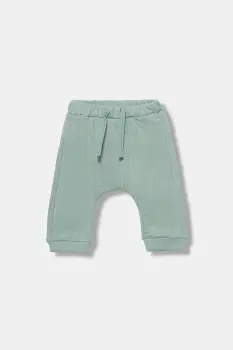 United Colors of Benetton pantaloni de trening pentru bebelusi culoarea turcoaz, uni, 3JOEAF02G imagine