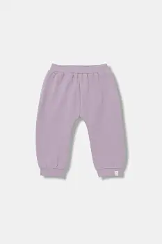 United Colors of Benetton pantaloni de trening pentru bebelusi culoarea violet, neted, 3MDSAF02C imagine