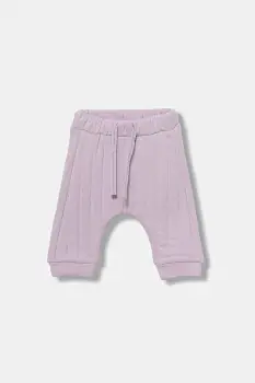 United Colors of Benetton pantaloni de trening pentru bebelusi culoarea violet, uni, 3JOEAF02G imagine