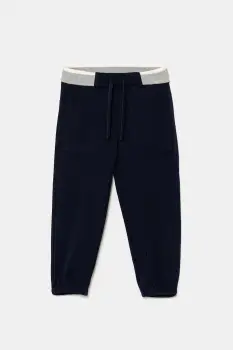 United Colors of Benetton pantaloni de trening pentru copii culoarea albastru marin, uni, 32N4GF050 imagine