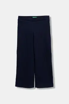 United Colors of Benetton pantaloni de trening pentru copii culoarea bleumarin, uni, 46D6GF02M imagine