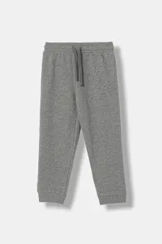 United Colors of Benetton pantaloni de trening pentru copii culoarea gri, melanj, 3EB5GF04A imagine