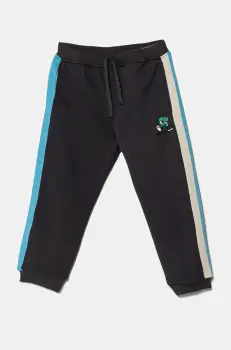 United Colors of Benetton pantaloni de trening pentru copii culoarea gri, modelator, 3J73GF04G imagine