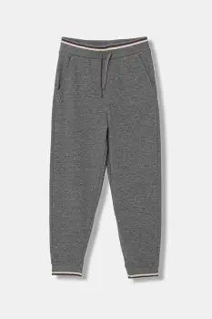 United Colors of Benetton pantaloni de trening pentru copii culoarea gri, uni, 32N4CF06E imagine