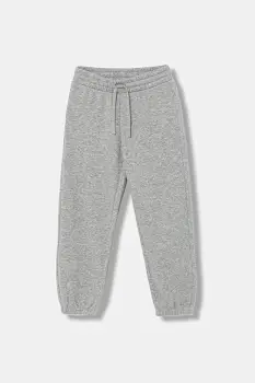 United Colors of Benetton pantaloni de trening pentru copii culoarea gri, uni, 39M2CF05I imagine