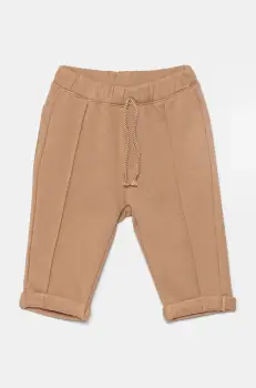 United Colors of Benetton pantaloni de trening pentru copii culoarea maro, neted, 3LAXAF024 imagine