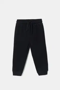 United Colors of Benetton pantaloni de trening pentru copii culoarea negru, melanj, 3EB5GF04A imagine