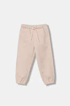 United Colors of Benetton pantaloni de trening pentru copii culoarea roz, uni, 39M2GF04F imagine