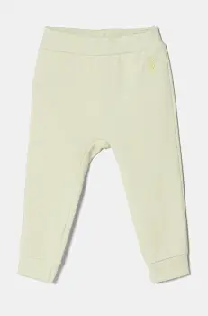 United Colors of Benetton pantaloni de trening pentru copii culoarea verde, uni, 3J70AF01R imagine