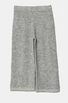 United Colors of Benetton pantaloni din amestec de lana pentru copii culoarea gri, cu imprimeu, 1EWBCF009 imagine