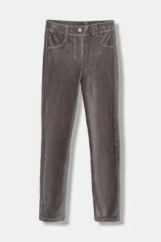 United Colors of Benetton pantaloni din catifea pentru copii culoarea gri, uni, 4DZBCE00R imagine