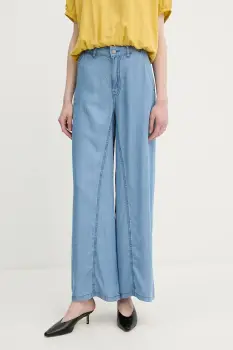 United Colors of Benetton pantaloni drept, high waist, 4KHNDF09L imagine