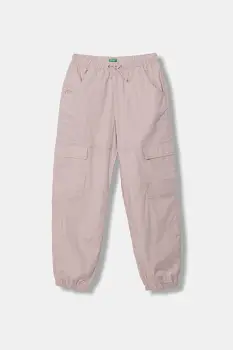 United Colors of Benetton pantaloni joggers pentru copii, cu adaos de bumbac imagine