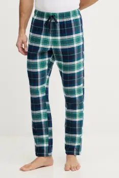 United Colors of Benetton pantaloni pijama bumbac culoarea bleumarin, cu imprimeu, 40EP4F00E imagine