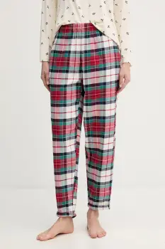 United Colors of Benetton pantaloni pijama bumbac culoarea bordo, bumbac, 40EP3F00I imagine