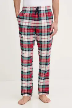 United Colors of Benetton pantaloni pijama bumbac culoarea rosu, cu imprimeu, 40EP4F00E imagine