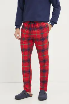 United Colors of Benetton pantaloni pijama bumbac culoarea rosu, modelator, 43UL4F009 imagine