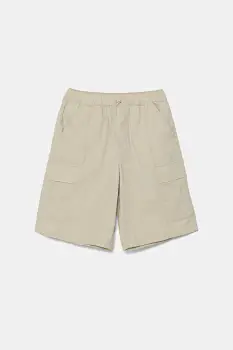 United Colors of Benetton pantaloni scurti copii culoarea bej, talie reglabila, 4L2VC9046 imagine