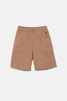 United Colors of Benetton pantaloni scurti copii culoarea maro, talie reglabila, 4L2VC9046 imagine