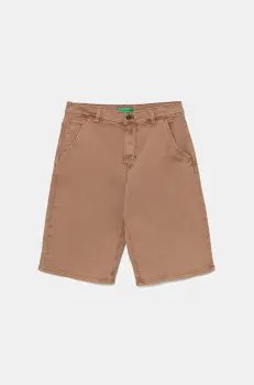 United Colors of Benetton pantaloni scurti copii culoarea maro, talie reglabila, 4QNJC903Q imagine