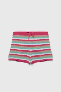 United Colors of Benetton pantaloni scurti copii culoarea roz, modelator imagine