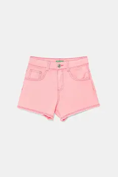 United Colors of Benetton pantaloni scurti copii culoarea roz, uni, 4O69C9040 imagine