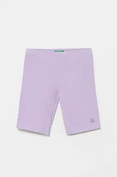 United Colors of Benetton pantaloni scurti copii culoarea violet, uni, 3MT1C901D imagine
