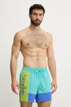 United Colors of Benetton pantaloni scurti de baie culoarea turcoaz, 5JD06X00U imagine