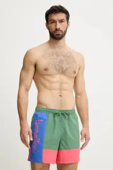United Colors of Benetton pantaloni scurti de baie culoarea verde, 5JD06X00U imagine