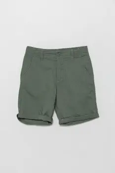 United Colors of Benetton pantaloni scurti de in pentru copii culoarea verde, talie reglabila, 43WBC901E imagine