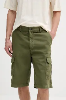 United Colors of Benetton pantaloni scurti din amestec de in culoarea verde, 4V3EU900V imagine