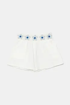 United Colors of Benetton pantaloni scurti din bumbac pentru copii culoarea alb, cu imprimeu, 47JKG902U imagine