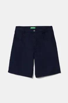 United Colors of Benetton pantaloni scurti din bumbac pentru copii culoarea bleumarin, 47RGC902U imagine