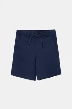 United Colors of Benetton pantaloni scurti din bumbac pentru copii culoarea bleumarin, talie reglabila, 3KWYC903D imagine
