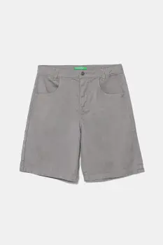 United Colors of Benetton pantaloni scurti din bumbac pentru copii culoarea gri, 47RGC902U imagine