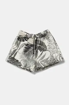 United Colors of Benetton pantaloni scurti din bumbac pentru copii culoarea negru, cu imprimeu, talie reglabila, 35UJC903F imagine