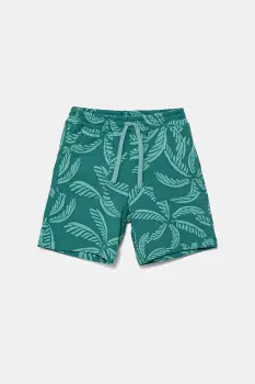 United Colors of Benetton pantaloni scurti din bumbac pentru copii culoarea turcoaz, talie reglabila, 32IEG901Y imagine