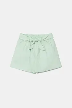 United Colors of Benetton pantaloni scurti din bumbac pentru copii culoarea verde, uni, 47RGG9030 imagine