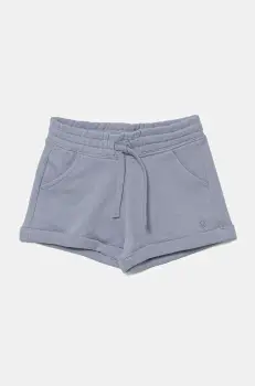 United Colors of Benetton pantaloni scurti din bumbac pentru copii uni, talie reglabila, 3J68C901C imagine