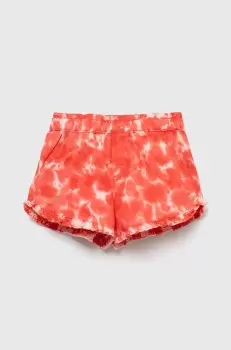 United Colors of Benetton pantaloni scurti din denim pentru copii culoarea rosu, talie reglabila imagine