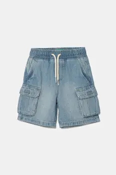 United Colors of Benetton pantaloni scurti din denim pentru copii talie reglabila, 4KEHG902Q imagine