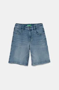 United Colors of Benetton pantaloni scurti din denim pentru copii talie reglabila, 4PORC903I imagine