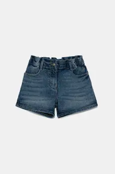 United Colors of Benetton pantaloni scurti din denim pentru copii uni, talie reglabila, 4PORG902H imagine