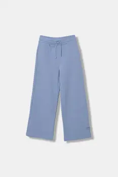 United Colors of Benetton Pantaloni wide leg copii din bumbac imagine