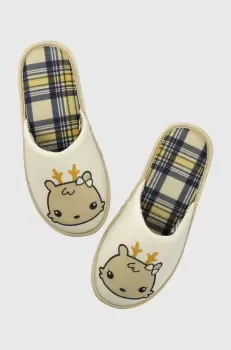 United Colors of Benetton papuci de casa culoarea bej imagine