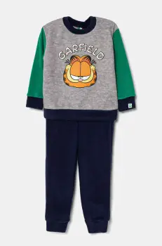 United Colors of Benetton pijama copii culoarea gri, cu imprimeu, 3JA40P07V imagine